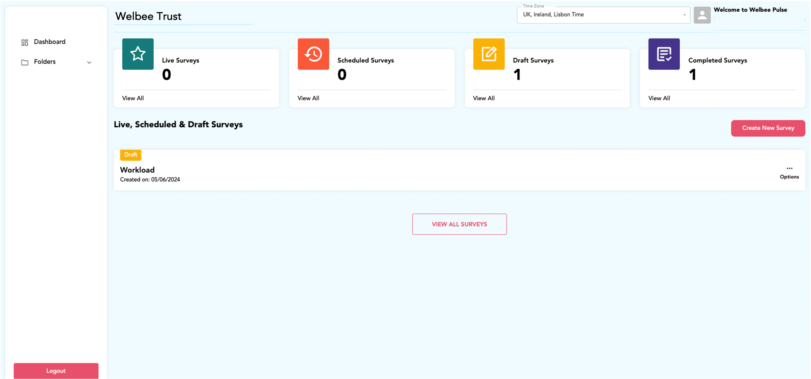 An image of the Welbee Pulse dashboard